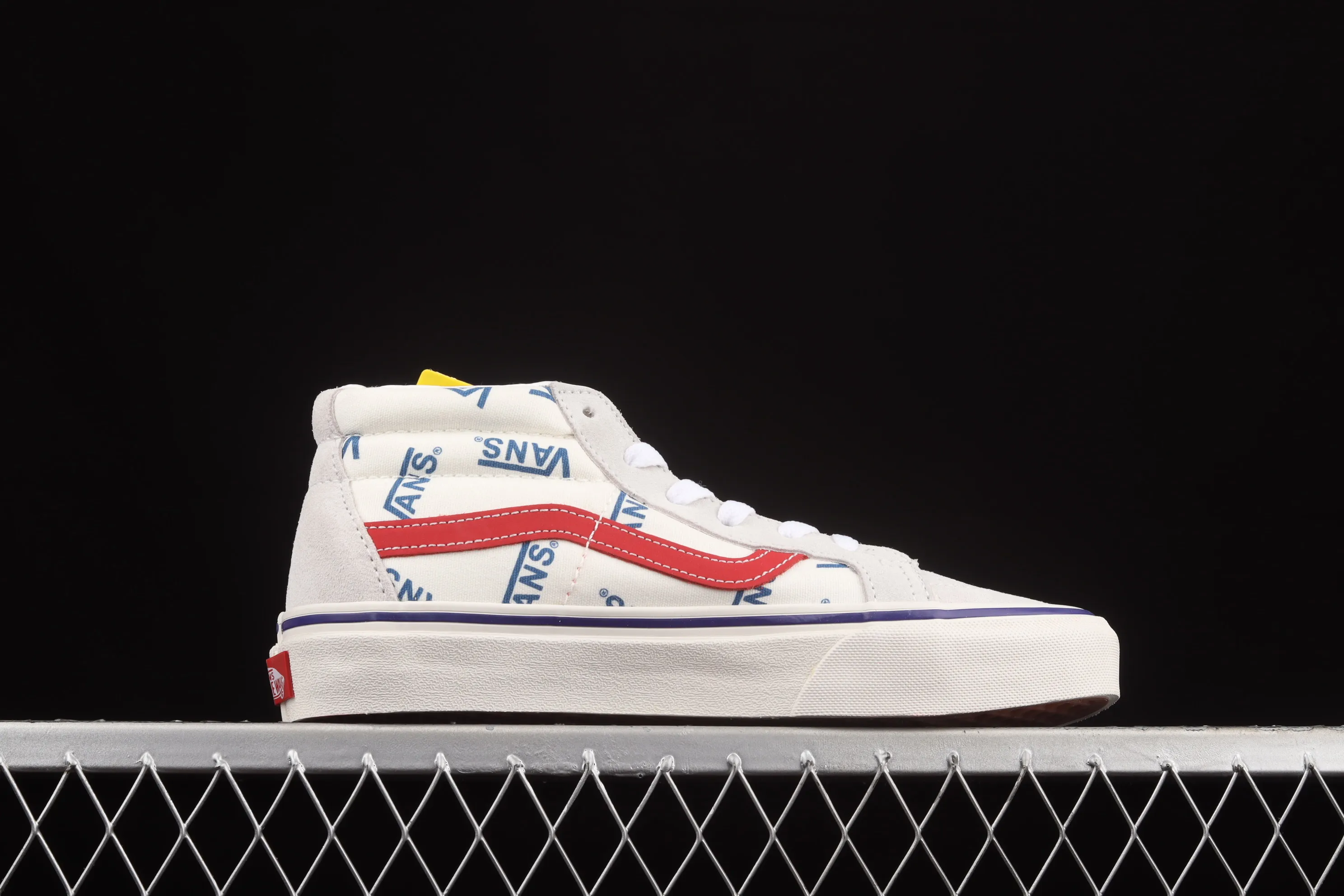 All categories Vans Vans series Vans Mid Vans China Vans Sk8-Mid Logo white full-print mid-top casual sneakers VN0A3WKT9M8